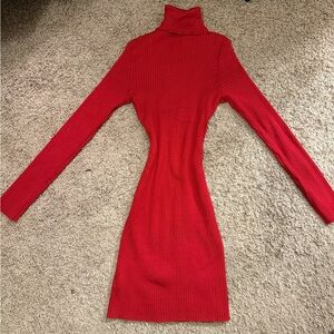 Red Wild Fable Turtleneck Dress